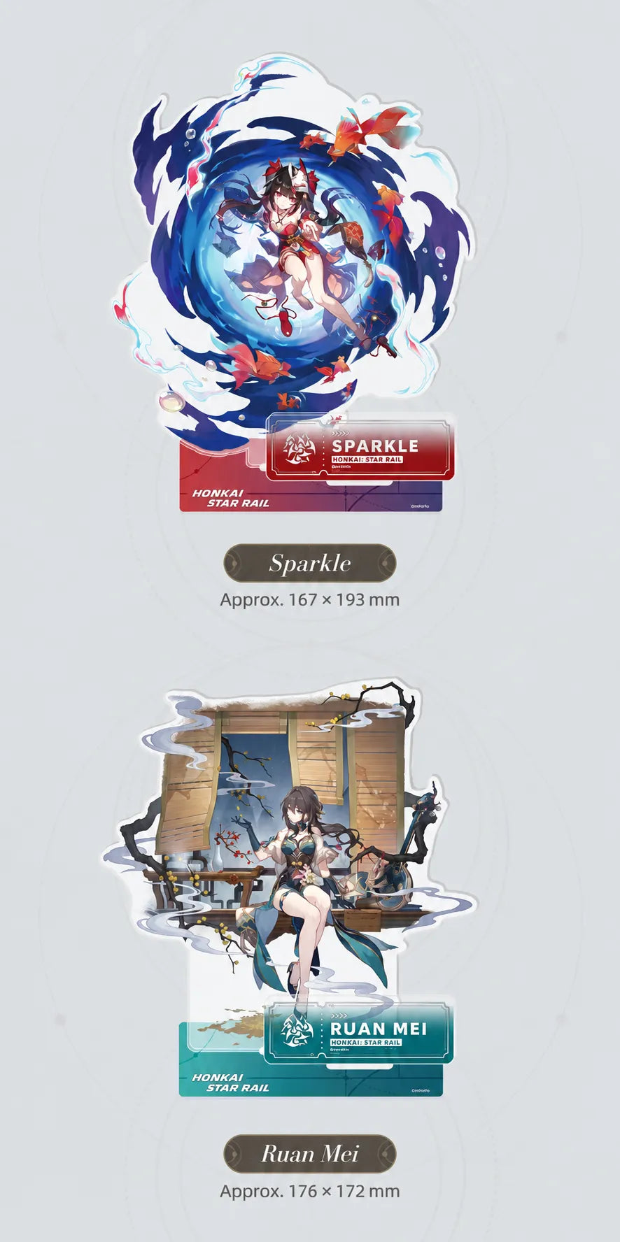Sparkle and Ruan Mei Character Artwork Series Harmony Acrylic Standee details
