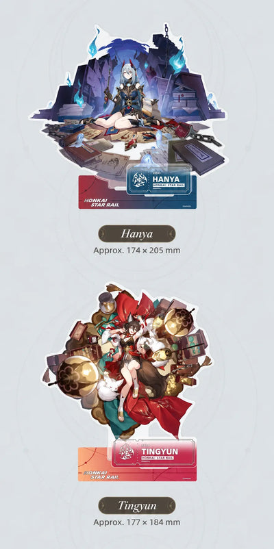 Hanya and Tingyun Character Artwork Series Harmony Acrylic Standee details
