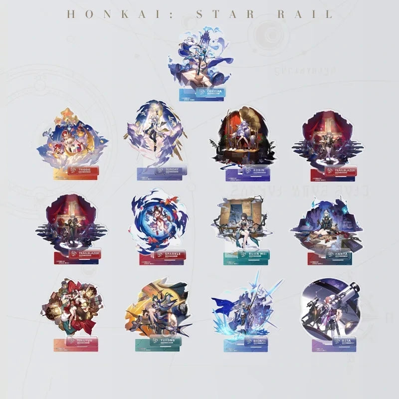 Honkai: Star Rail Character Artwork Series Harmony Acrylic Standees featuring 13 character designs