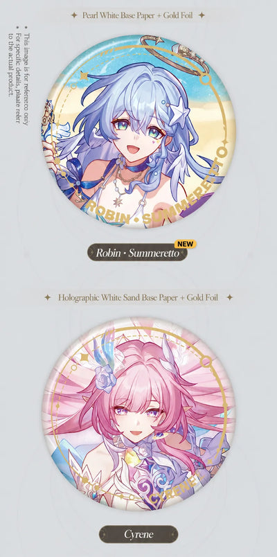 Robin • Summeretto and Cyrene Remembrance Tinplate Badge details