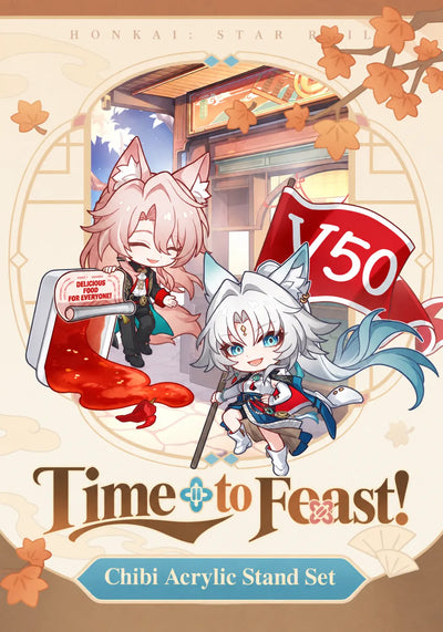 Honkai: Star Rail Jiaoqiu, Feixiao, and Moze Time to Feast! acrylic photo props
