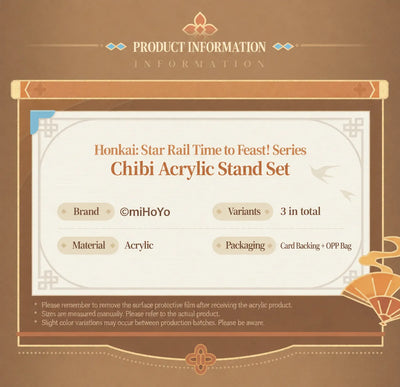 Honkai: Star Rail Time to Feast! chibi acrylic photo prop product details