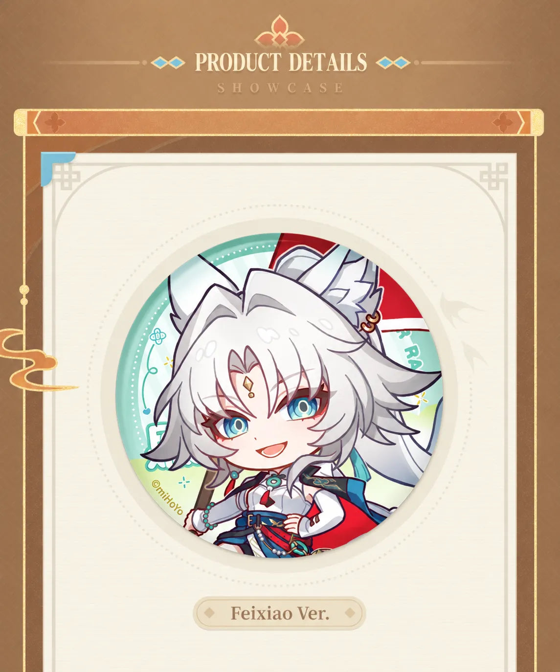 Honkai: Star Rail Jiaoqiu and Moze Time to Feast! tinplate badges