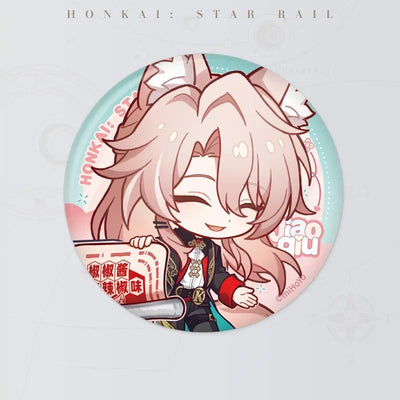Honkai: Star Rail Jiaoqiu Time to Feast! chibi tinplate badge