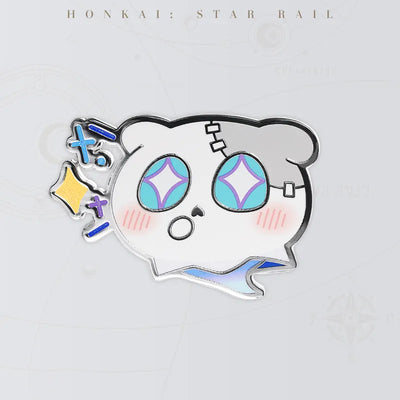 Wubbaboo Metal Badge Anticipation Style with sparkling eyes