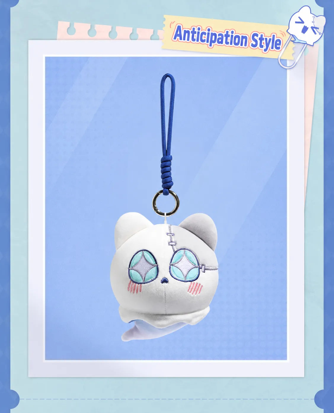 Wubbaboo Starry-Eyed Style plush charm with embroidered star eyes