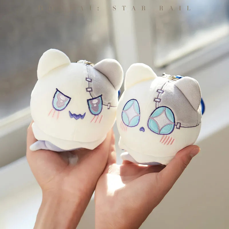 Wubbaboo plush charms featuring two embroidered expressions