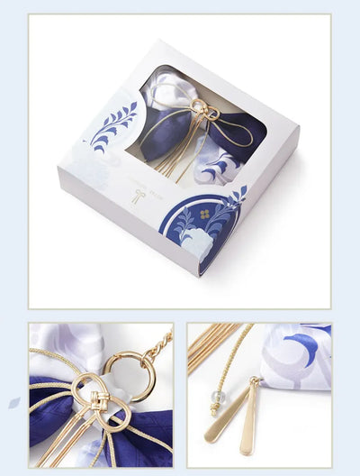 Flat lay display of Kamisato Ayato butterfly bow accessory