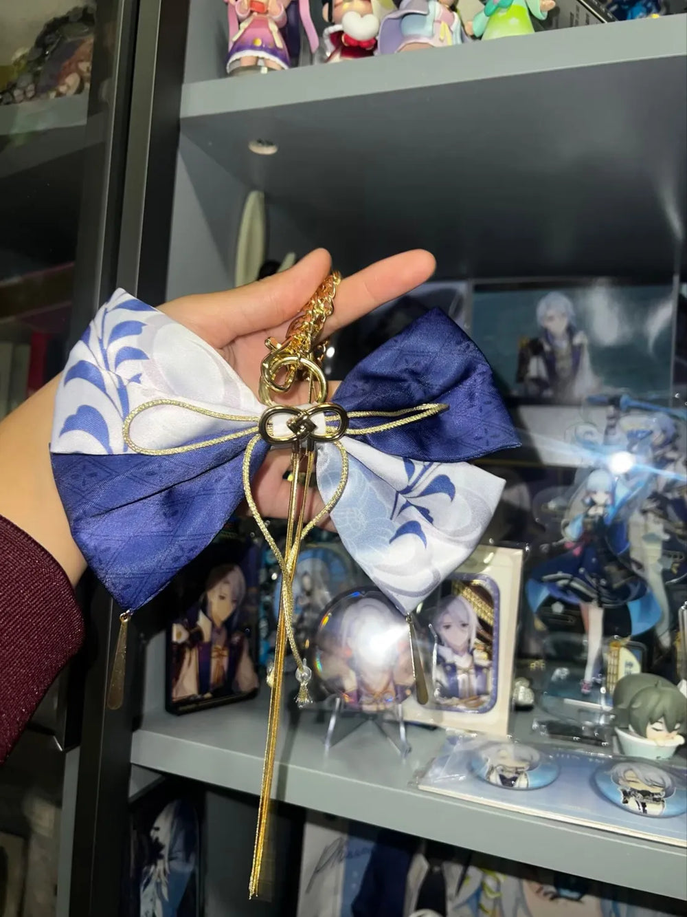 Genshin Impact Kamisato Ayato Butterfly Bow Hair Accessory Charm