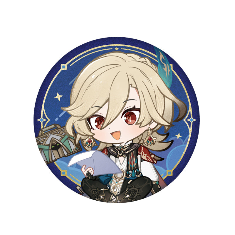 Genshin Impact Kaveh Starlight Message badge chibi character design