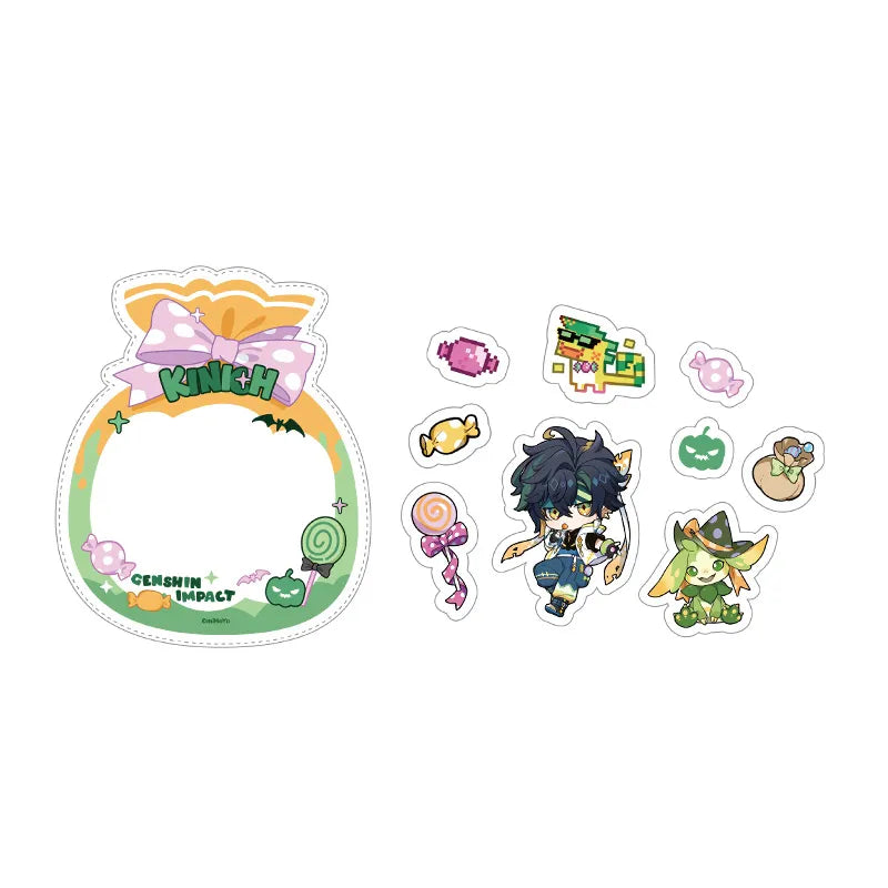Genshin Impact Kinich Immernachtreich Reverie Series sticker set featuring themed character stickers