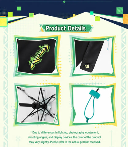 Kinich Umbrella Interior and Exterior Pattern Display