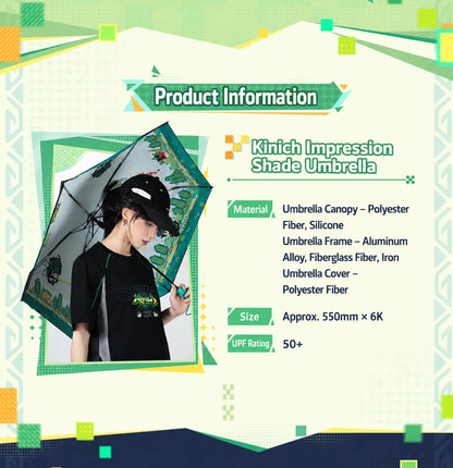Kinich Shade Umbrella Material Size and UPF Rating Information