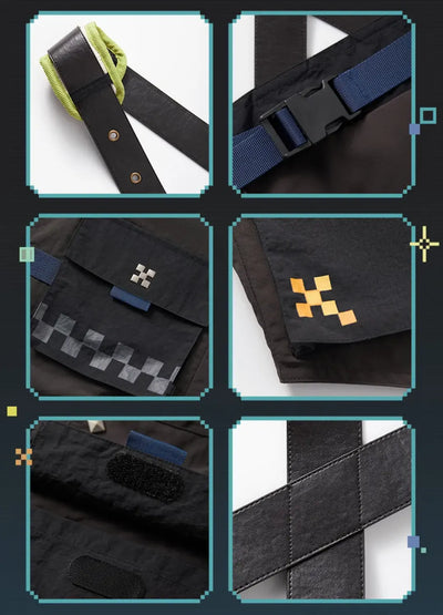 Utility vest craftsmanship and stitching details