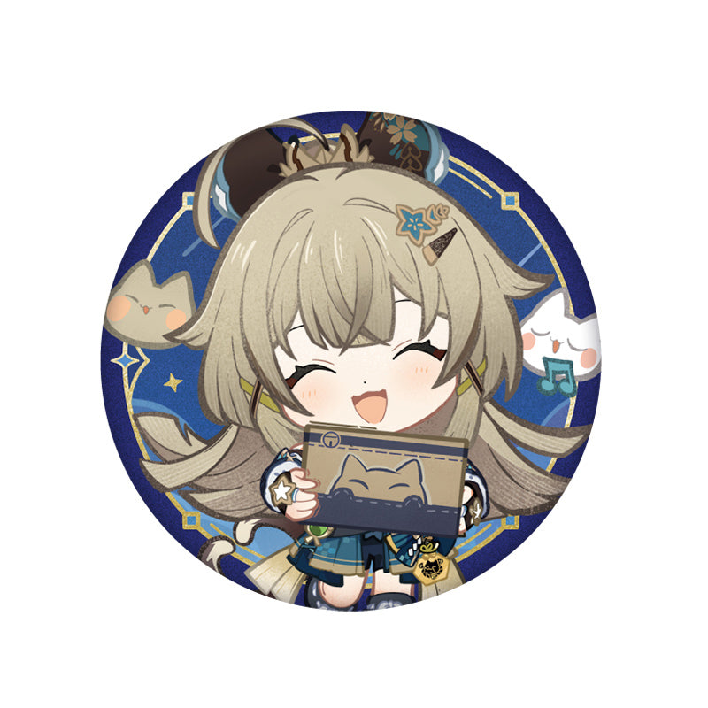Genshin Impact Kirara Starlight Message badge chibi character design