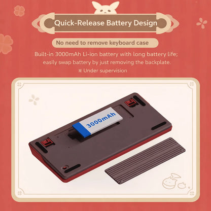 Battery and quick-release design of the mechanical keyboard