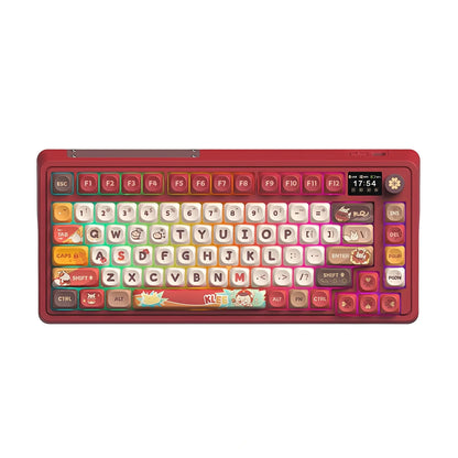 Klee Escape the Sun mechanical keyboard on white background