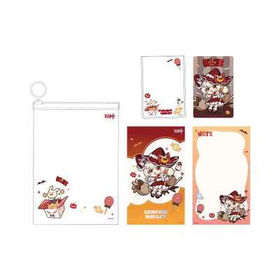 Genshin Klee Immernachtreich Reverie Series stationery gift set featuring themed notebook card set
