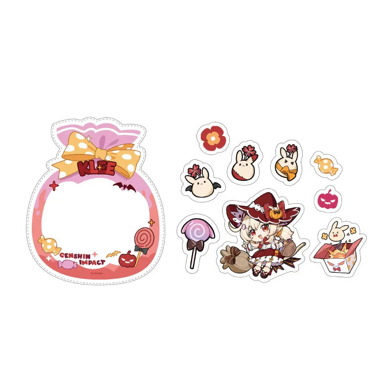 Genshin Impact Klee Immernachtreich Reverie Series sticker set featuring themed character stickers