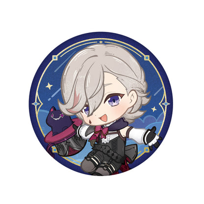 Genshin Impact Lyney Starlight Message badge chibi character design