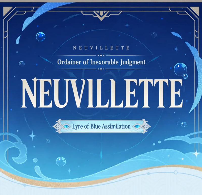 Genshin Impact Neuvillette Speaker acrylic lyre component exclusive bonus detail