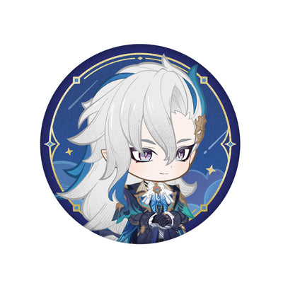 Genshin Impact Neuvillette Starlight Message badge chibi character design