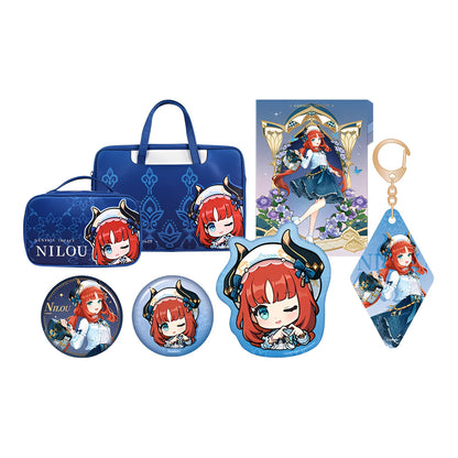 genshin impact nilou starry series merchandise full collection overview blue theme