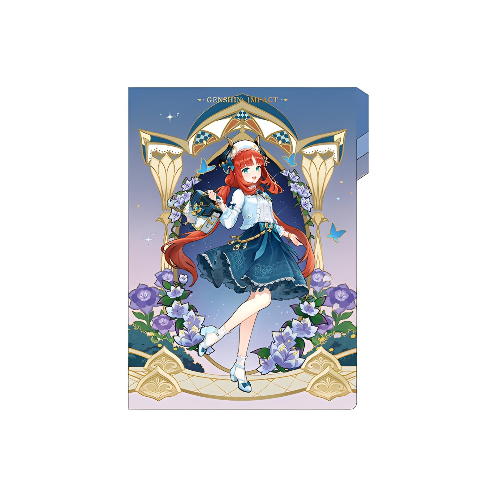 genshin impact nilou starry series double layer file folder pp document holder anime merch