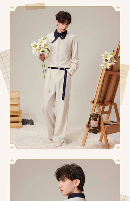 Official Genshin Impact Albedo casual shirt styling reference image