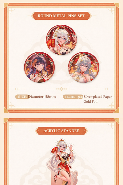 Official Honkai Impact 3rd 2026 New Year Acrylic Standee Set