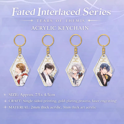 Tears of Themis Fated Interlaced Acrylic Keychain Gold Foil Detail