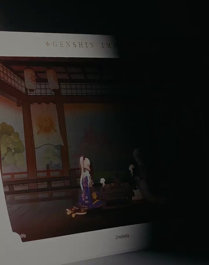 Genshin Impact PET transparent card pre-print series character designs showcase video