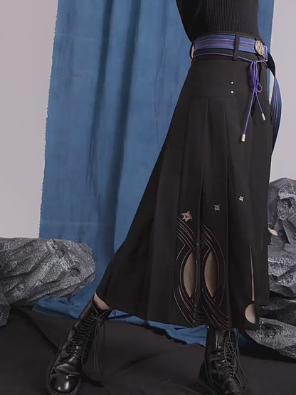 Wanderer cosplay outfit wide leg pants wearing video