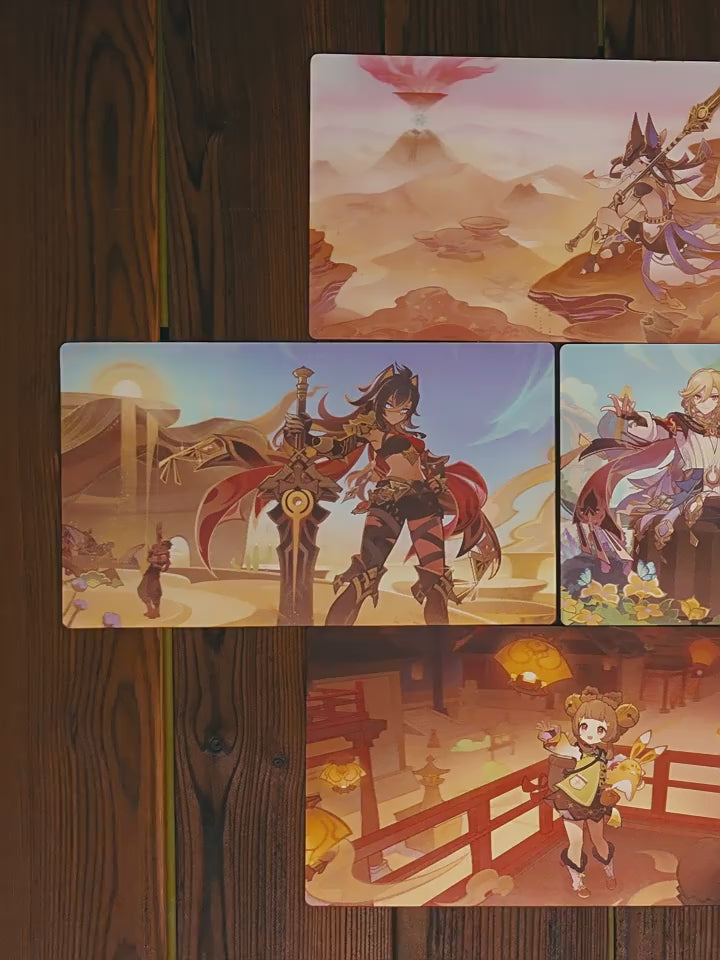 Genshin Impact pre-print series postcard set character designs showcase video