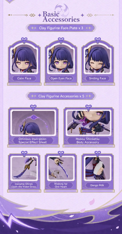 Raiden Shogun Nendoroid interchangeable face plates