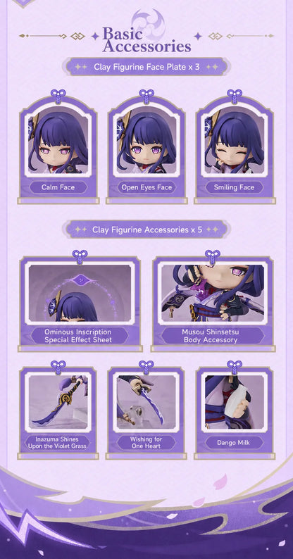 Raiden Shogun Nendoroid interchangeable face plates