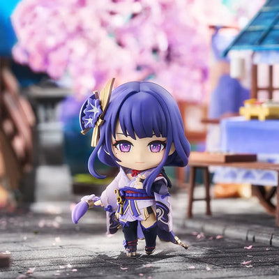 Raiden Shogun Nendoroid with interchangeable smiling face plate