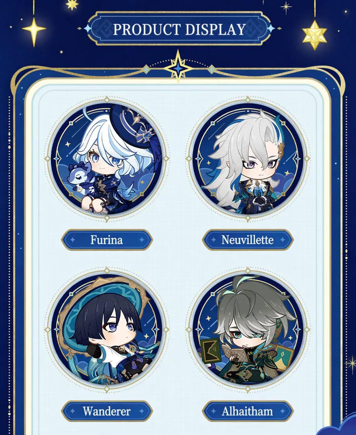 Genshin Impact badge back pin structure detail view