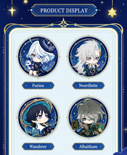 Genshin Impact badge back pin structure detail view