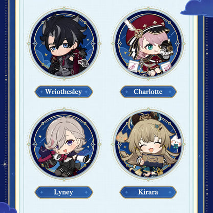 Genshin Impact badge brushed metal texture and edge detail