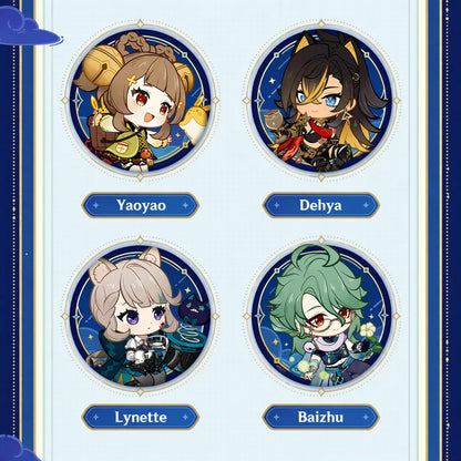 Genshin Impact badge character artwork detail close view