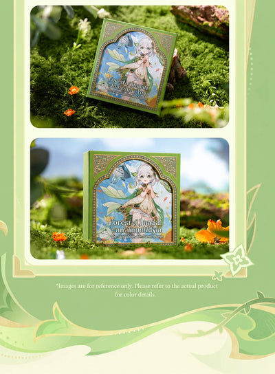 Sumeru Nahida OST soundtrack CDs displayed in green presentation cases