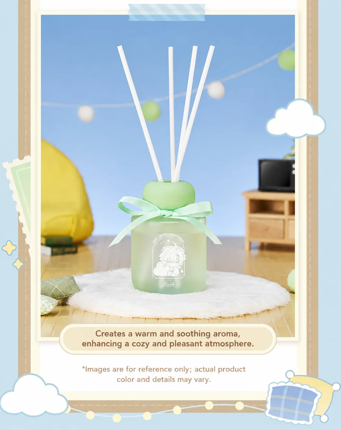 Sweet Dream Whispers Reed Diffuser Fragrance Notes Xiao and Kamisato Ayato