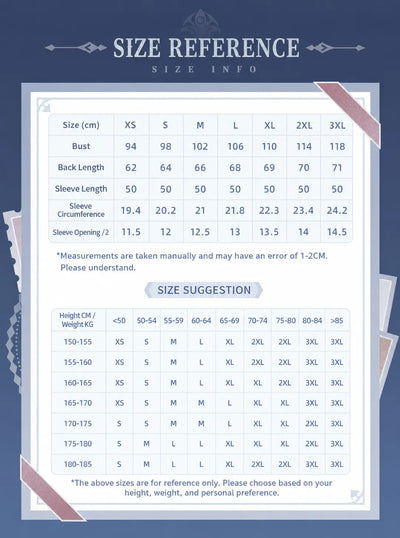 Tartaglia knit sweater size chart and size recommendations from XS to 3XL