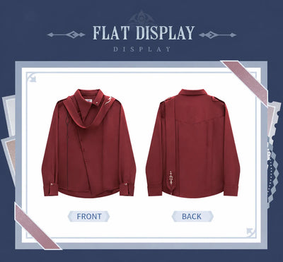 Tartaglia long-sleeve shirt close-up of clasps embroidery collar and cuffs