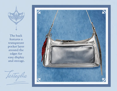 Tartaglia shoulder bag close-up details including hardware stitching zipper and interior
