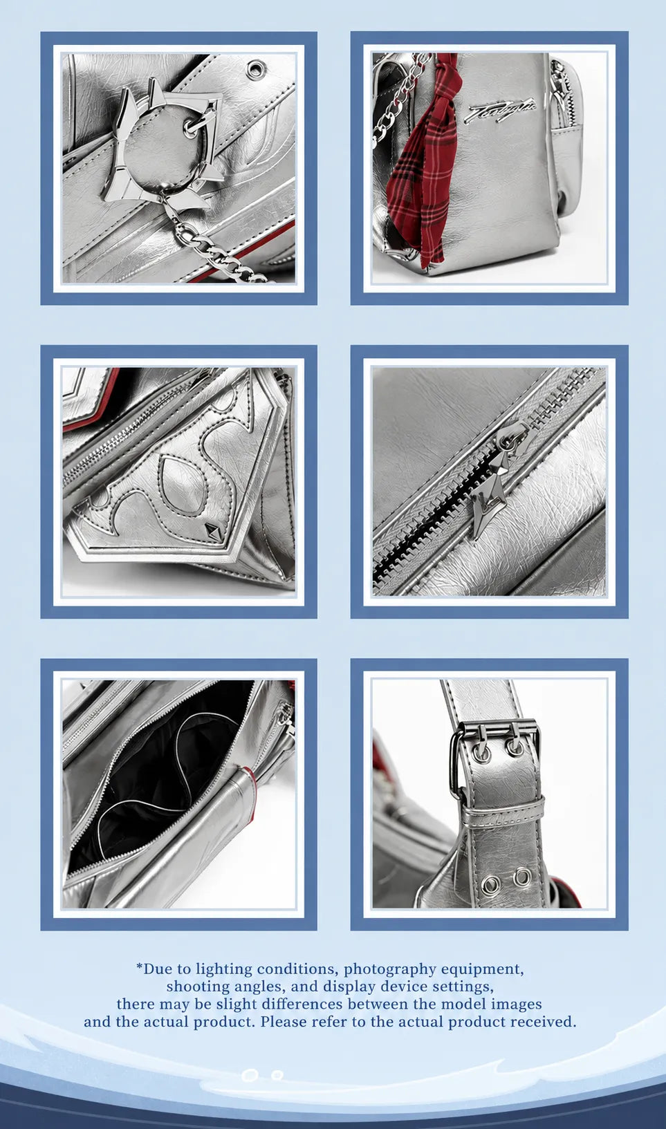 Tartaglia Themed Impression Series shoulder bag front back and side views