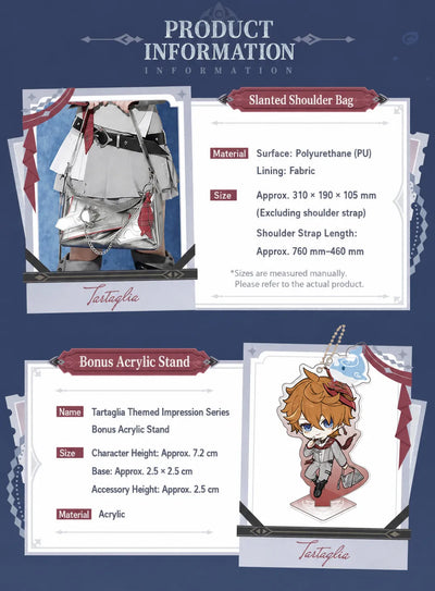 Tartaglia Themed Impression Series shoulder bag and matching series goods