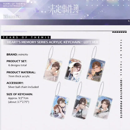 Tears of Themis Artem Wing Heart's Memory Series acrylic keychain product details