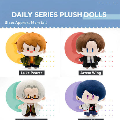 Official Tears of Themis Daily Series plush doll collection featuring Artem Wing Luke Pearce Marius von Hagen and Vyn Richter